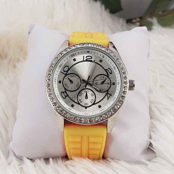 Fun Watch with Rhinestones on Face NIB